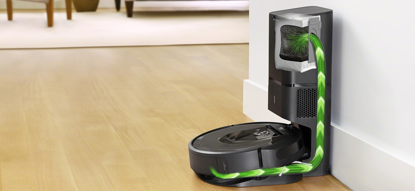 Aspiradora iRobot Roomba-i7P vacía residuos automáticamente - Coolbox